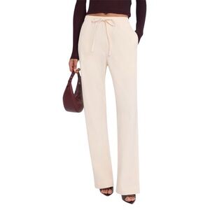 Rag & Bone Linen Pants Logan Beach Wide Leg Pull On Cream Color Size XL